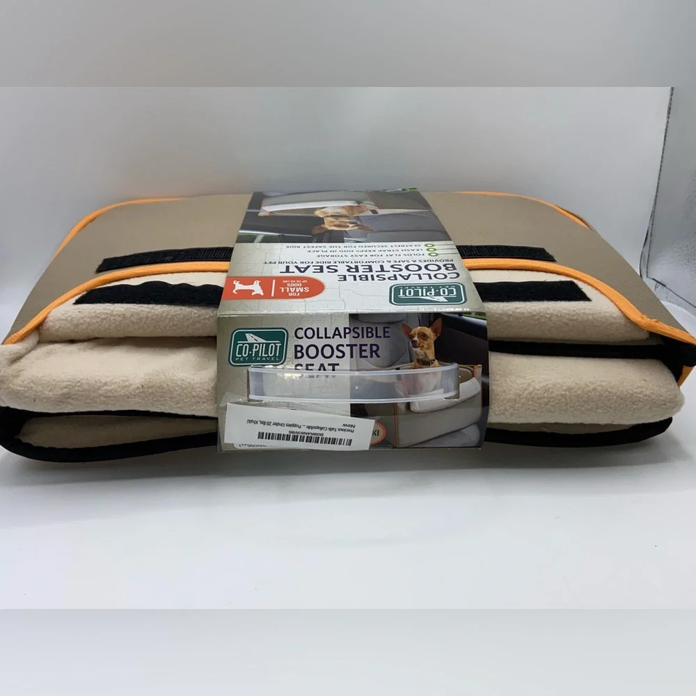 Copilot Travel Collapsible Pet Booster Car Seat Box Plush Fleece Cover 20lb Dogs